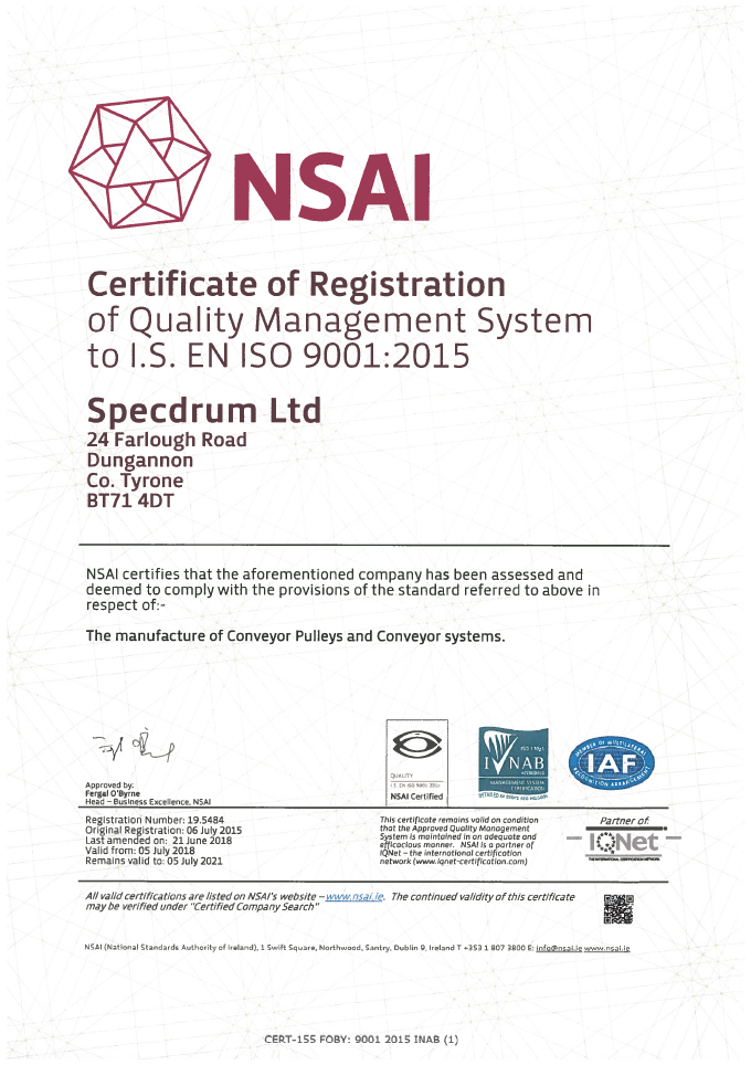 Nsai 9001 Certificate